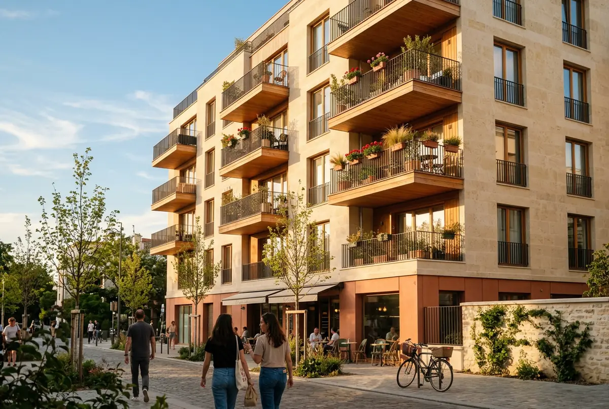 Résidence neuve dans une ville de la proche banlieue parisienne