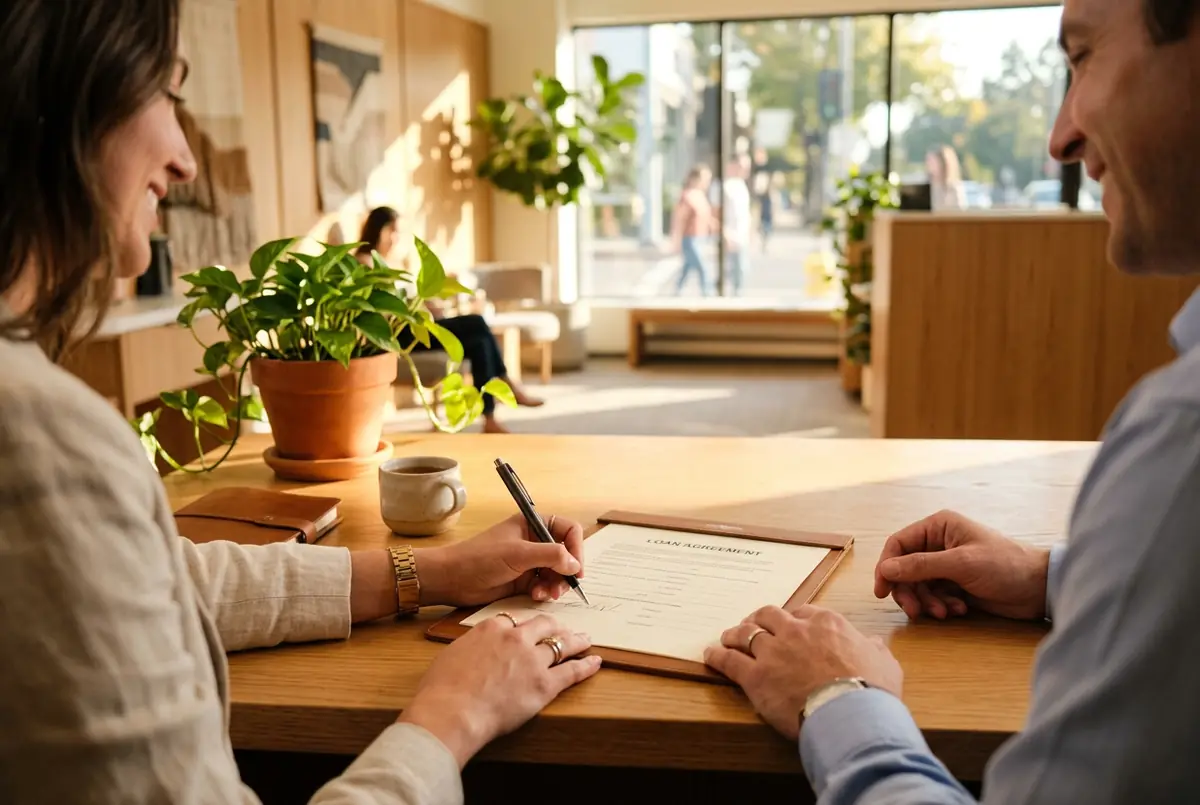 Signature d'une offre de prêt immobilier